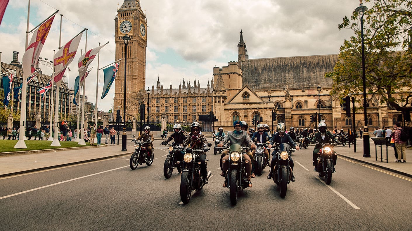The Distinguished Gentleman's Ride in front of Big Ben