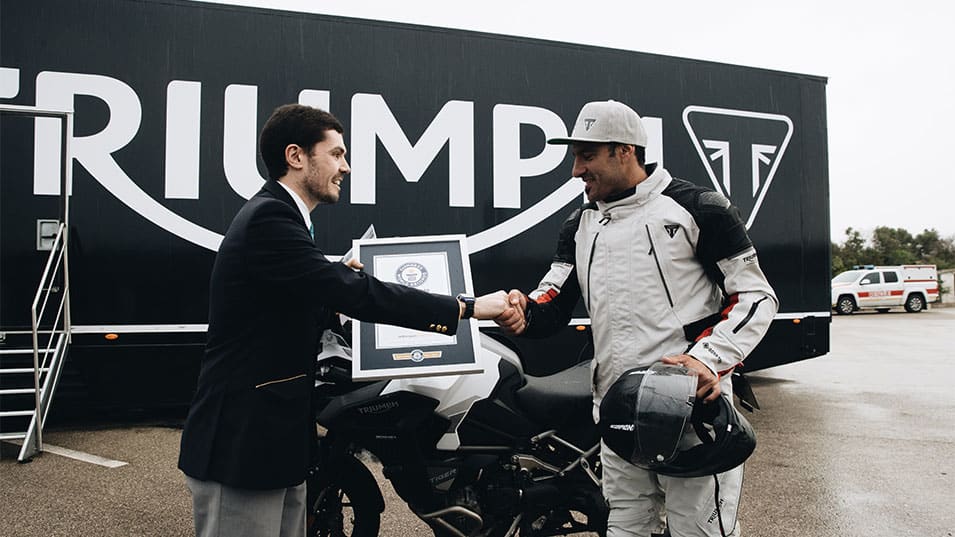 Triumph Ivan Cervantes Tiger 1200 Guinness World Record