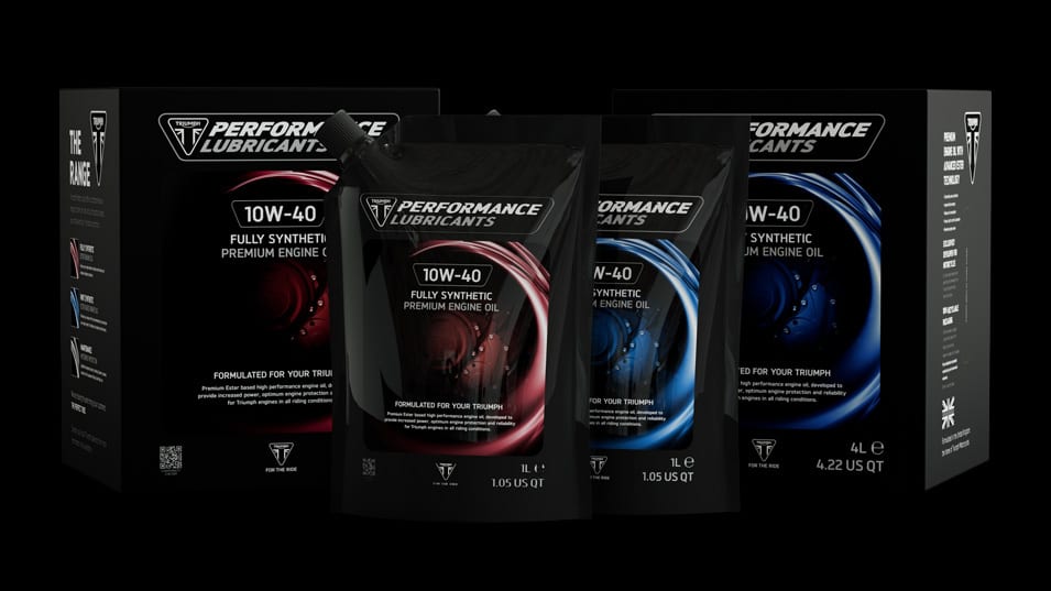 Triumph Performance Lubricants engine oil collection