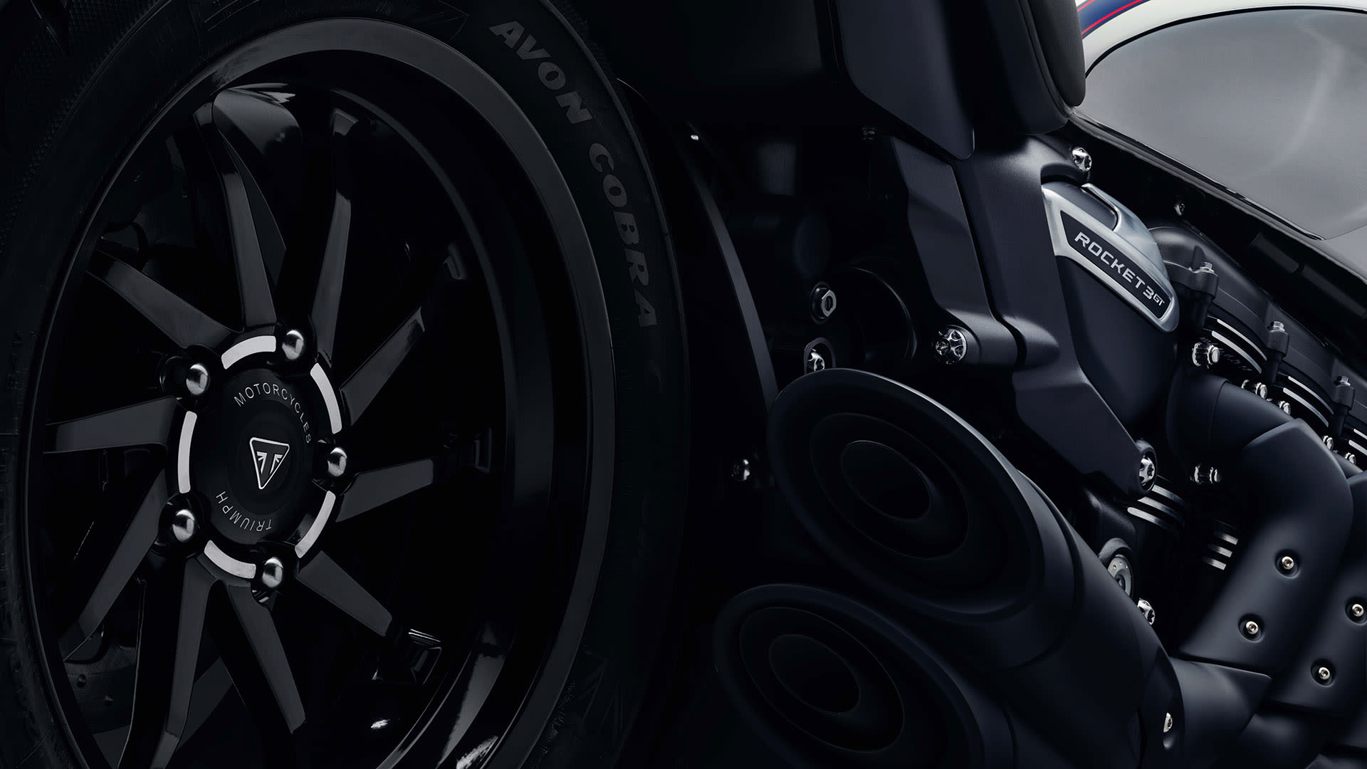 Triumph Rocket 3 GT Evel Knievel Edition close up