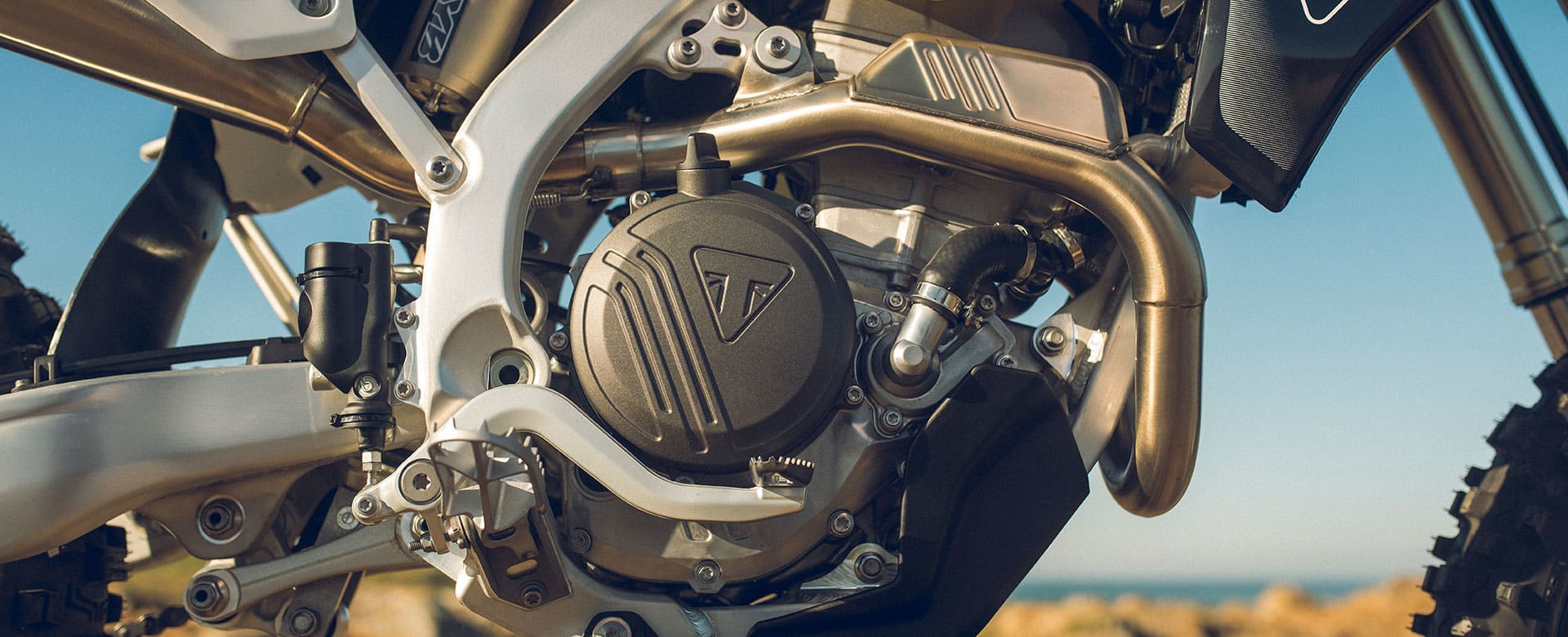 Triumph TF 250-E engine close up