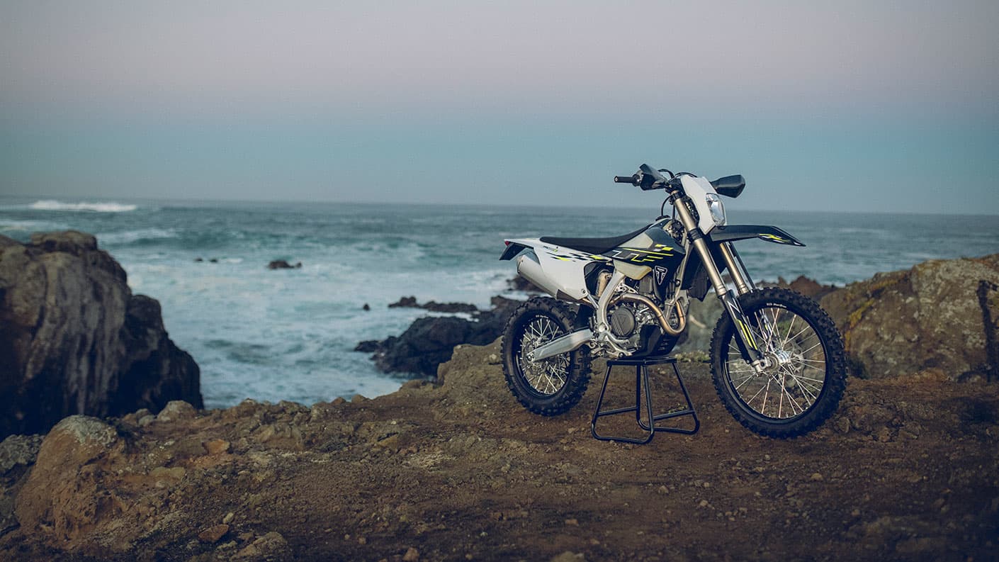 Triumph TF 450-E on the coast