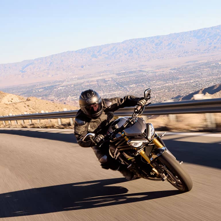 Triumph Speed Triple 1200 RS riding shot