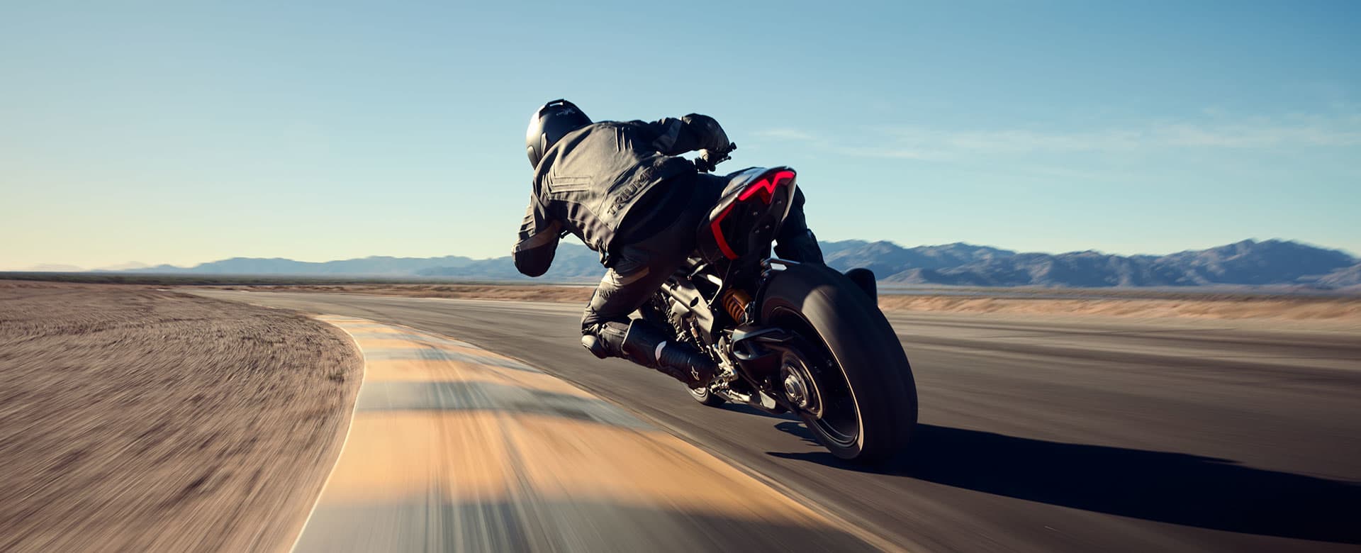 Triumph Speed Triple 1200 RS riding shot