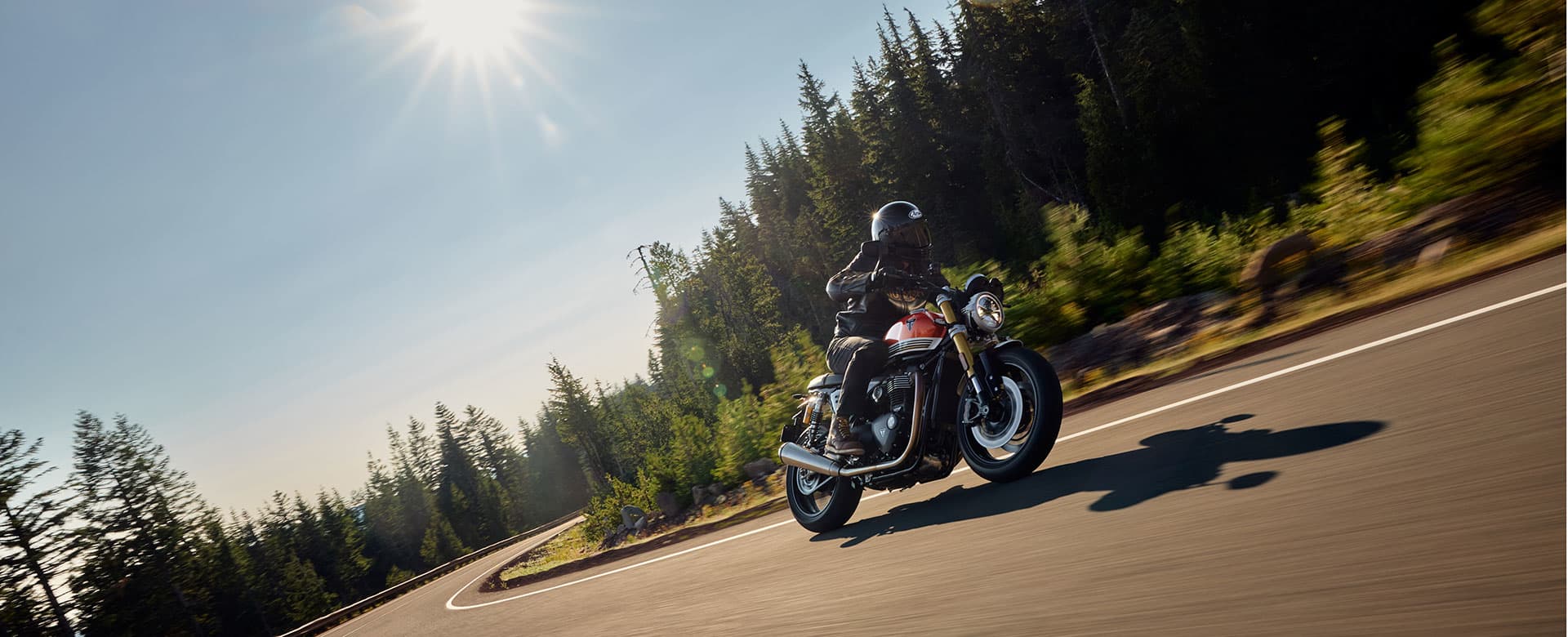 Triumph Speed Twin 1200 RS riding shot