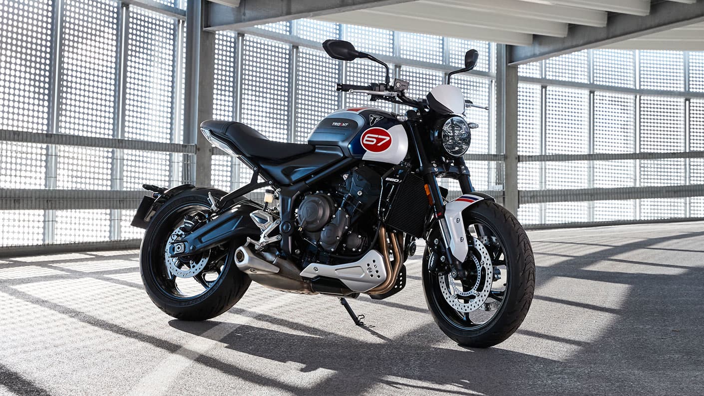 The New Trident 660 Triple Tribute Edition full bike shot