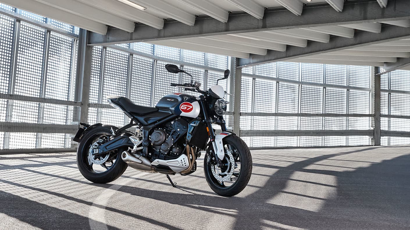 The New Trident 660 Triple Tribute Edition full bike shot