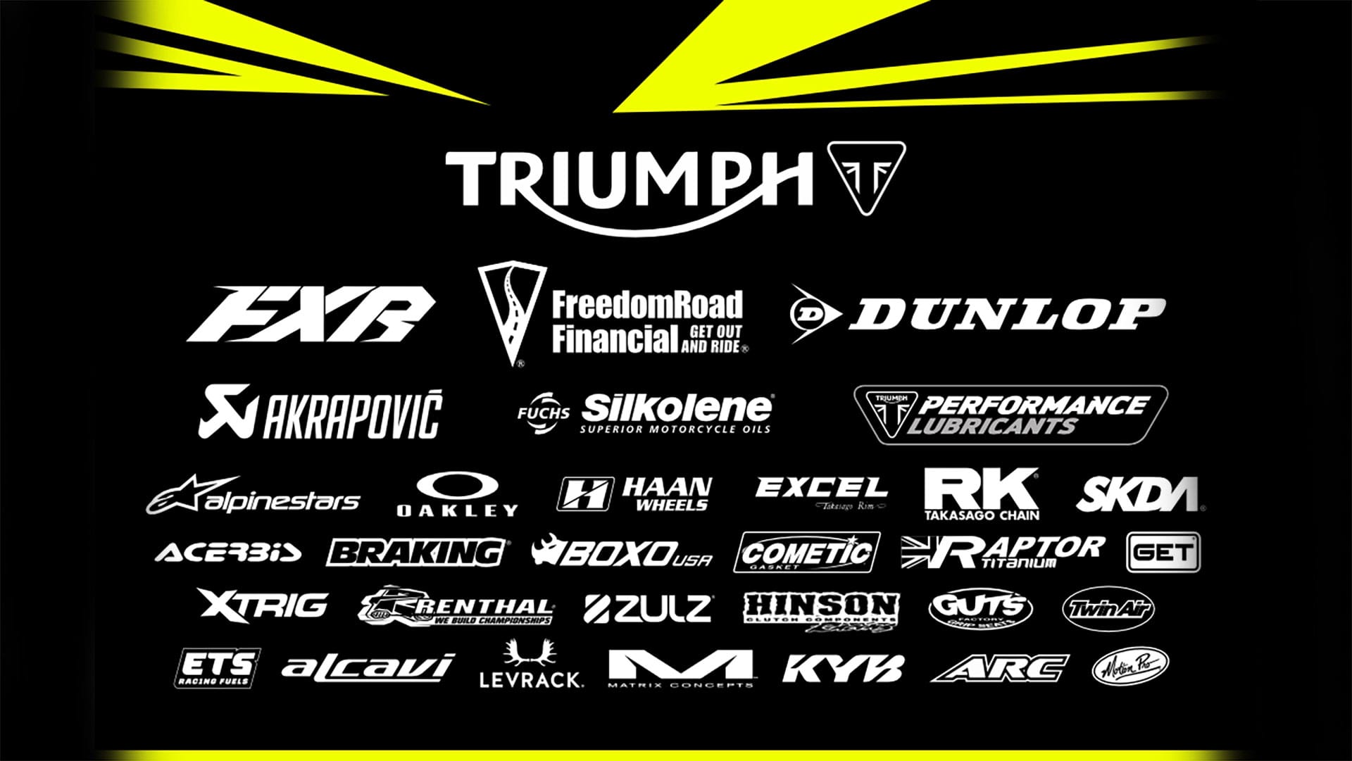 Triumph Supermotocross Sponsors)