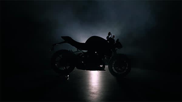 Tease image of Triumph's latest model)