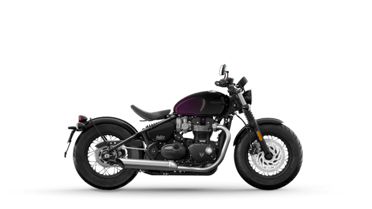 Triumph MY24 Bonneville Bobber Phantom Purple and Silver Purple