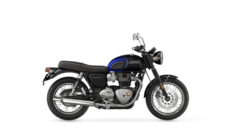 Triumph MY24 Bonneville T120 Phantom Blue and Silver Blue