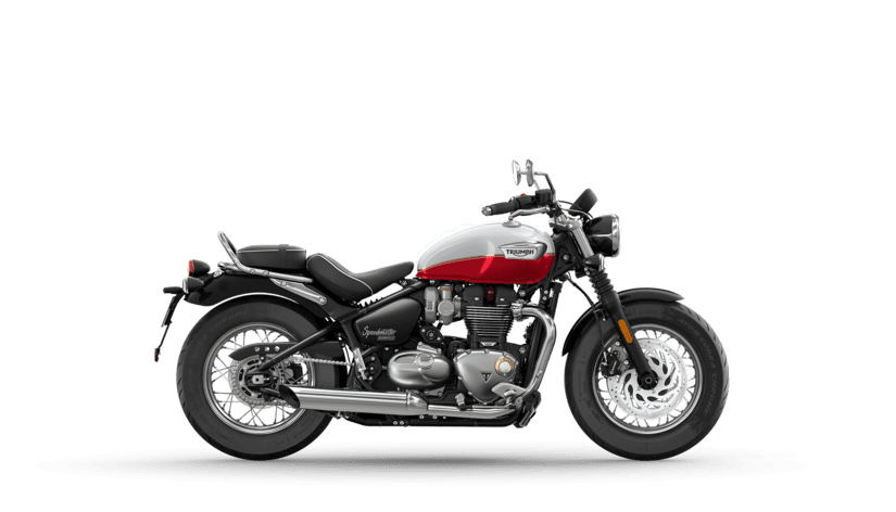 MY25 Bonneville Speedmaster in Snowdonia and cranberry red CGI