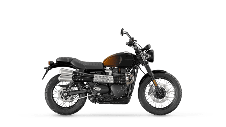 Triumph MY24 Scrambler 900 Phantom Orange and Silver Orange